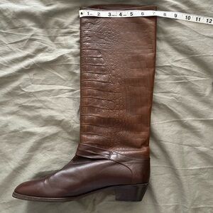 Italian Leather Knee High Boots